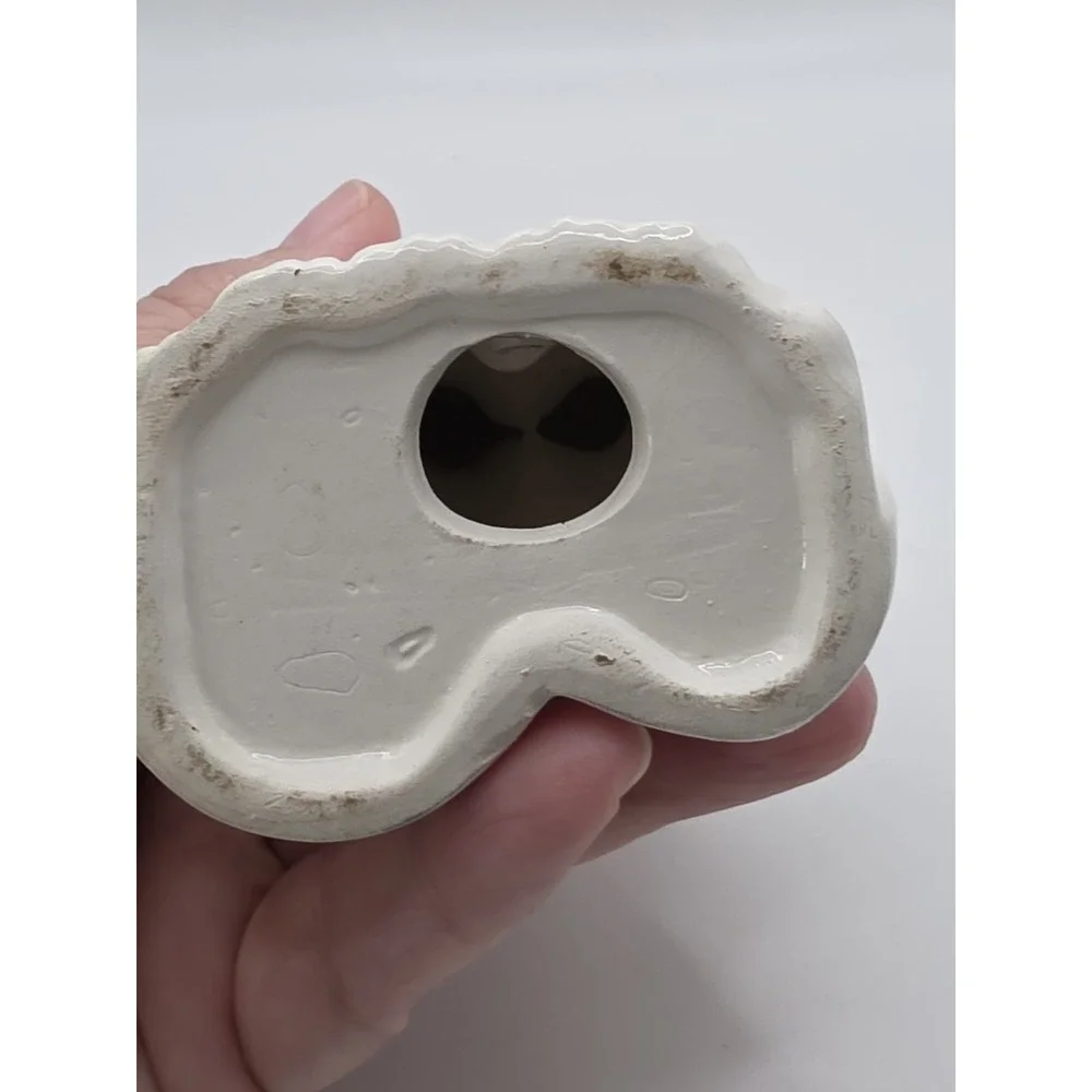 Vintage 1950s White Porcelain Dogs Figurine Collectible Small Chips See Pics